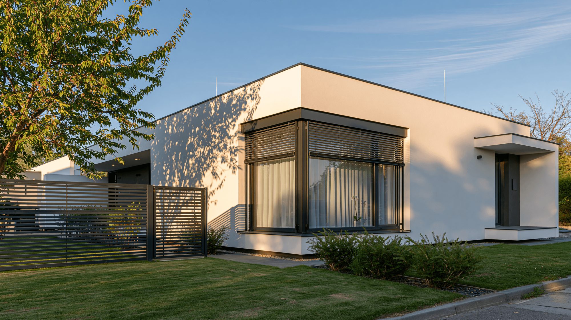 New construction home in daylight